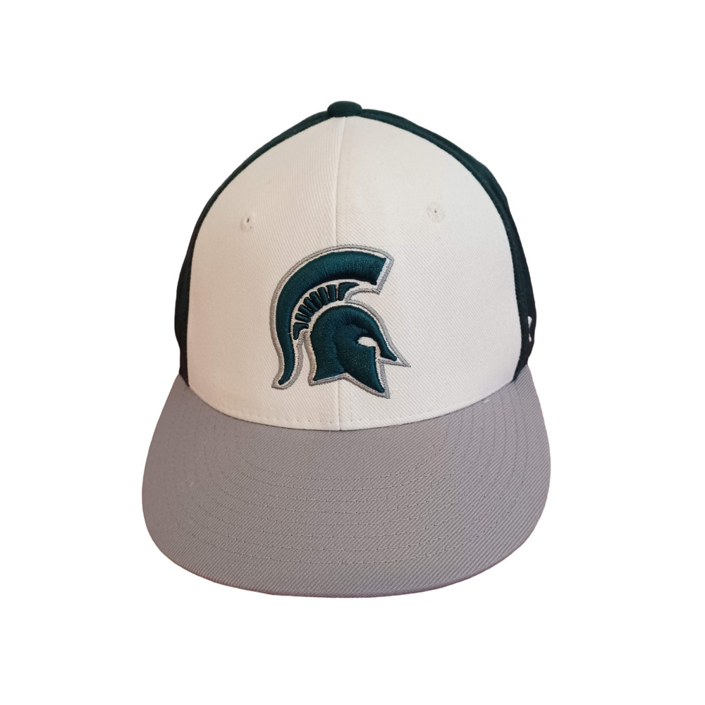 Zephyr 32/5 Chopped Green White Michigan State Spartans Basketball Men Cap 7 3/8